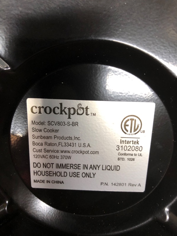 Photo 3 of *** POWERS ON *** Crockpot Large 8 Quart Slow Cooker with Mini 16 Ounce Food Warmer, Stainless Steel