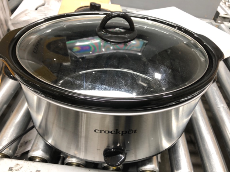 Photo 2 of *** POWERS ON *** Crockpot Large 8 Quart Slow Cooker with Mini 16 Ounce Food Warmer, Stainless Steel