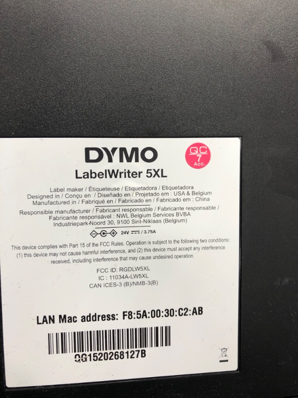 Photo 3 of DYMO LabelWriter 5XL Label Printer, Automatic Label Recognition, Prints Extra-Wide Shipping Labels (UPS, FedEx, USPS) from Amazon, eBay, Etsy, Poshmark, and More, Perfect for eCommerce Sellers LabelWriter 5XL Thermal Label Printers