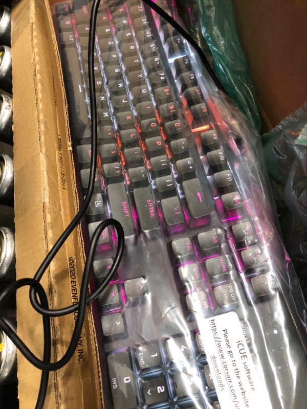 Photo 2 of Corsair K60 RGB Pro Mechanical Gaming Keyboard - CHERRY Mechanical Keyswitches - Durable AluminumFrame - Customizable Per-Key RGB Backlighting, Black CHERRY VIOLA K60 RGB Pro