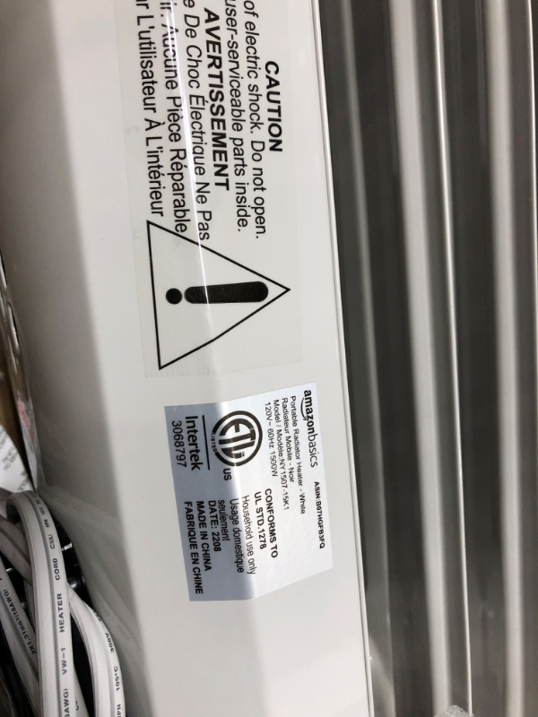 Photo 3 of Amazon Basics Indoor Portable Radiator Heater - White White Heater