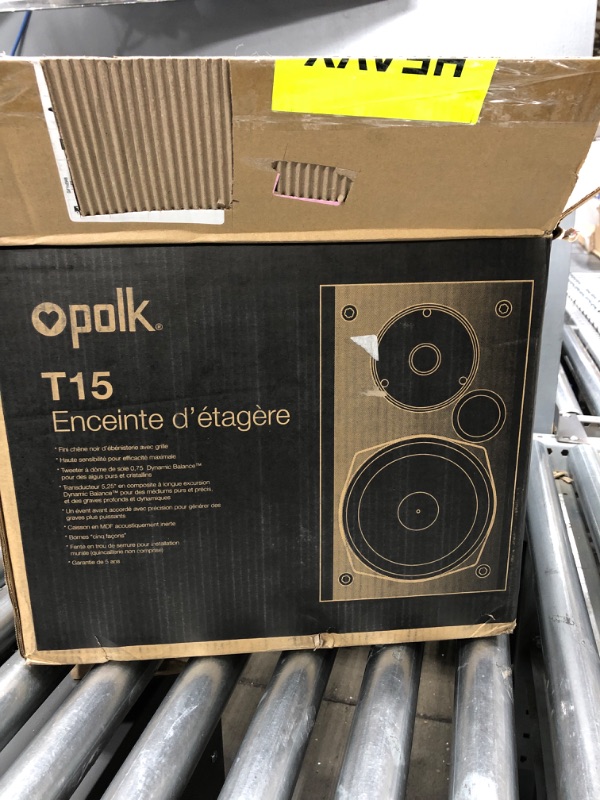 Photo 4 of Polk Audio T15 Bookshelf Speakers Pair Black