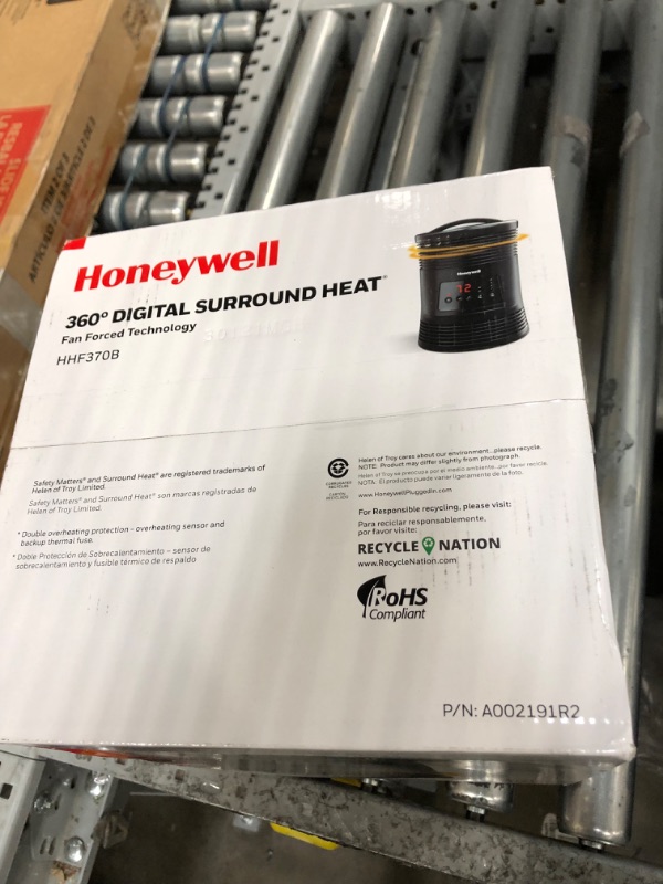 Photo 4 of Honeywell 360 Digital Surround Fan Forced Heater HHF370B, Black