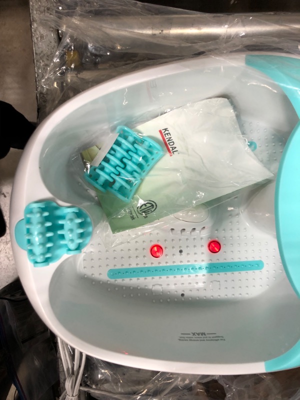 Photo 3 of Kendal All in one Foot spa Bath Massager safest with Heat, HF Vibration, O2 Bubbles red Light FB10GN Green