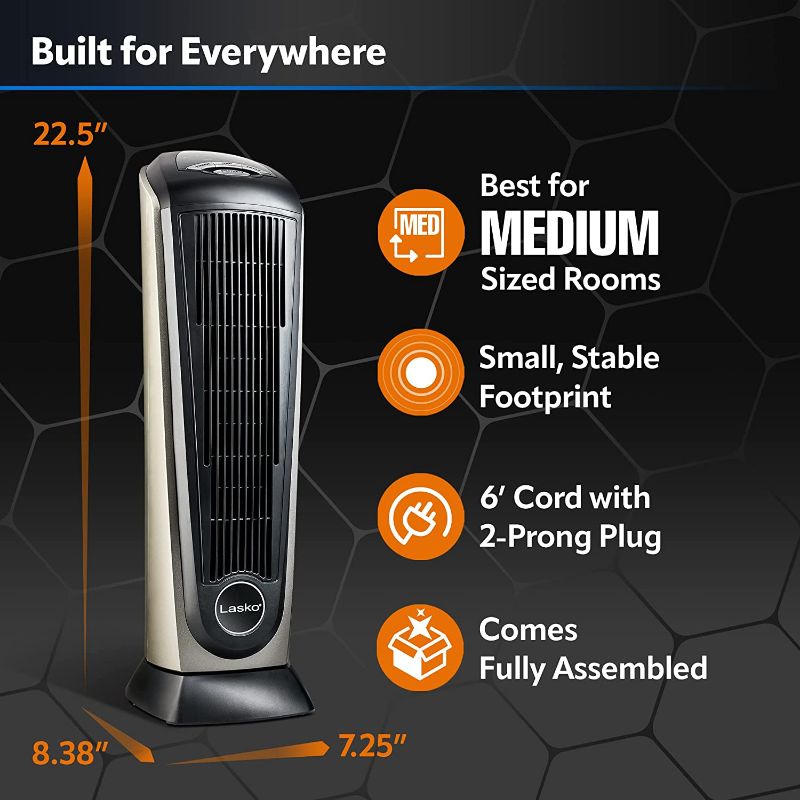 Photo 1 of Lasko Products Lasko 1500 Watt 2 Speed Ceramic Oscillating Tower Heater WITH Remote