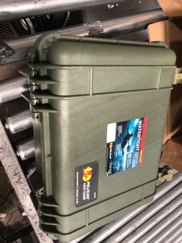 Photo 6 of Pelican 1450 OD Green Equipment Case with Foam 13" x 16" x 6.88" Olive Drab With Foam Single