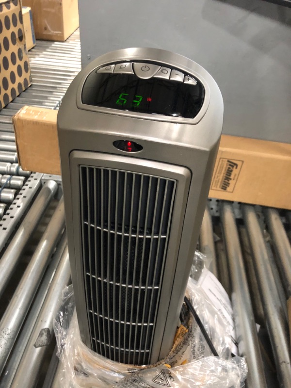 Photo 2 of Lasko 1500W Digital Ceramic Space Heater with Remote, 755320, Silver