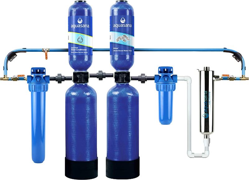 Photo 1 of **PARTS ONLY**NOT COMPLETE**
Aquasana Whole House Water Filter System- Water Softener Alternative w/ UV Purifier, Salt-Free Descaler, Carbon & KDF Media - Filters Sediment & 97% Of Chlorine - 1,000,000 Gl - EQ-1000-AST-UV