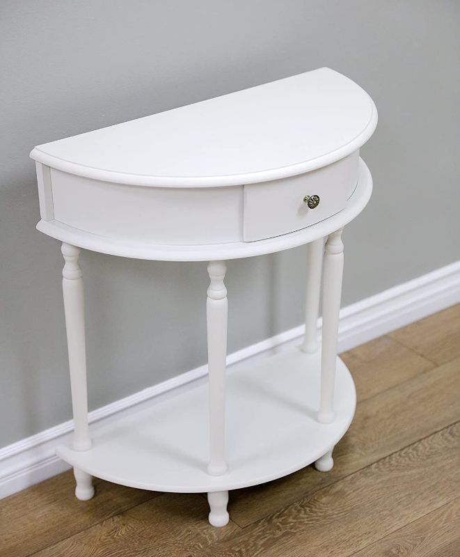 Photo 1 of *Factory Packaging* Frenchi Home Furnishing Canterbury End Table & Home Furnishing Furniture Entry Way Console Table White Table + Console Table