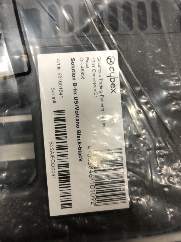 Photo 2 of *Factory Packaging* CYBEX Solution B-Fix High Back Booster Seat, Lightweight Booster Seat, Secure Latch Installation, Linear Side Impact Protection, 12-Position Adjustable Headrest, for Kids 40-120 Lbs, Volcano Black Solution B-fix Volcano Black