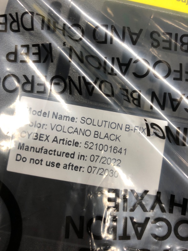Photo 3 of *Factory Packaging* CYBEX Solution B-Fix High Back Booster Seat, Lightweight Booster Seat, Secure Latch Installation, Linear Side Impact Protection, 12-Position Adjustable Headrest, for Kids 40-120 Lbs, Volcano Black Solution B-fix Volcano Black