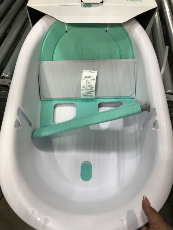 Photo 1 of 4-in-1 Grow-with-Me Bath Tub by Frida Baby Transforms Infant Bathtub to Toddler Bath Seat with Backrest for Assisted Sitting in Tub