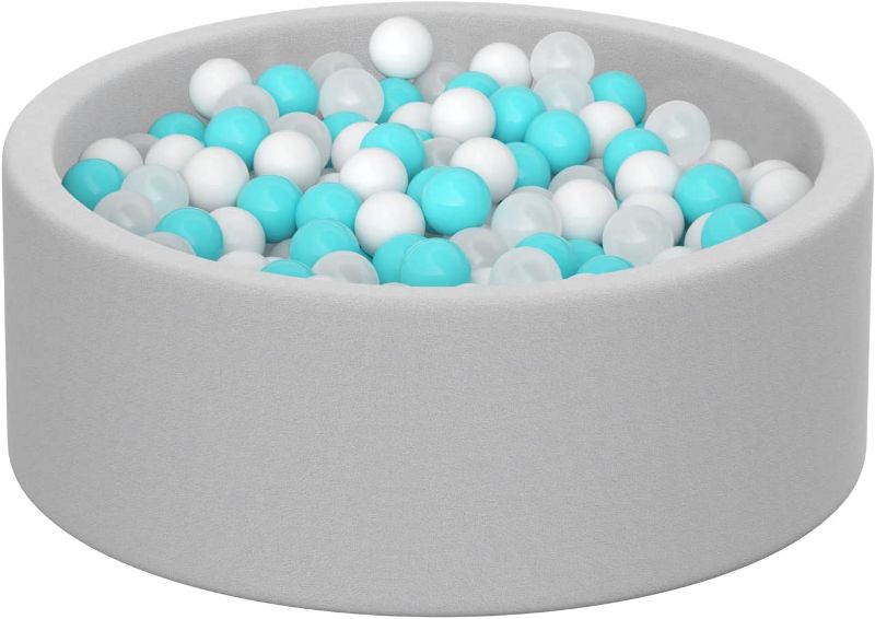 Photo 1 of Airwitty Foam Ball Pit with 2pcs Covers?Kiddie Memory Ball Pits for Toddlers Kids Babies.Soft Round Ball Pit 36x11 (Balls Not Included) Ideal Gift for Baby.(Gray+Blue Christmas