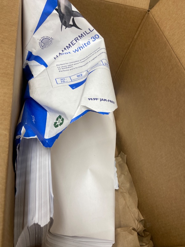 Photo 2 of Hammermill 86750 Great White Recycled Copy Paper, 92 Brightness, 20Lb, 11 X 17, 500 Sheets/Ream