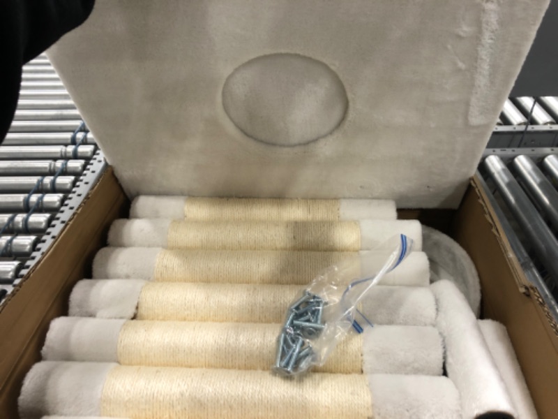 Photo 3 of Used / open hardware) Cat Tower Collection - Napping Perches, Cat Condo, 9 Sisal Rope Scratching Posts, Hanging Toys and Rope – Cat Tree for Indoor Cats by PETMAKER 5 Tier