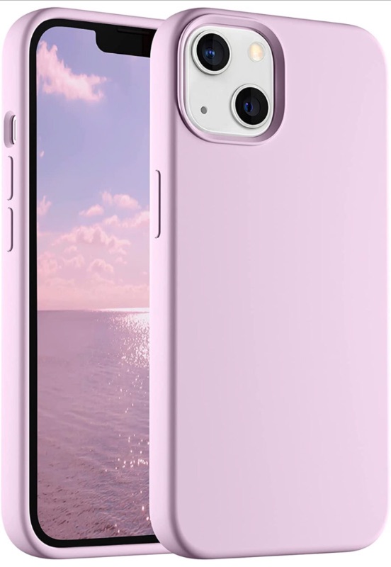 Photo 1 of 2 pack - Cousper Compatible with iPhone 13 Case 6.1 inch?2021?, Liquid Silicone Full Body Protection Cover Case with Screen and Camera Protection, Soft Microfiber Lining, Lavender