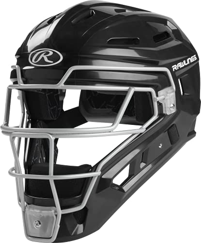 Photo 1 of **SIZE IN LAST PHOTO**
Rawlings 2022 Renegade 2.0 Hockey Style Catcher's Helmet, Junior, Black/Silver
