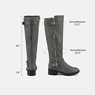 Photo 1 of DREAM PAIRS Women's Wide Calf Comfortable Winter Knee High Riding Boots
