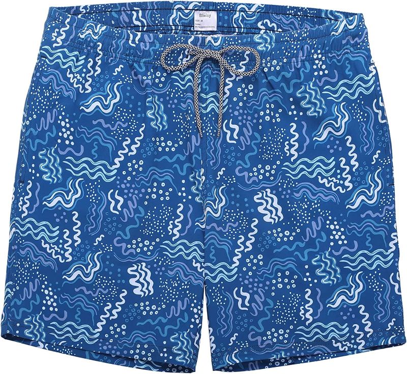 Photo 1 of Biwisy Mens Swim Trunks Quick Dry Swim Shorts with Mesh Lining Funny Beach Shorts
2XL