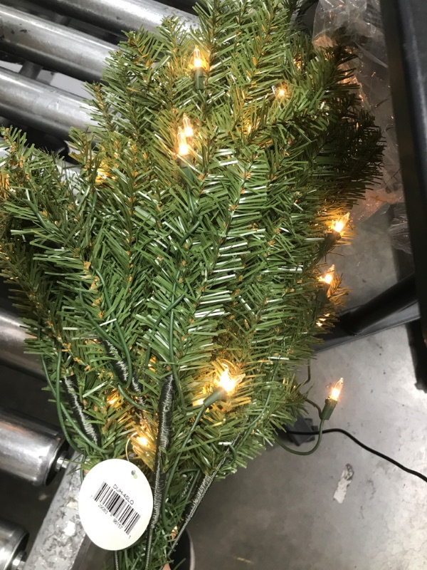 Photo 2 of 4 ft. Dunhill Fir Artificial Christmas Tree with Clear Lights