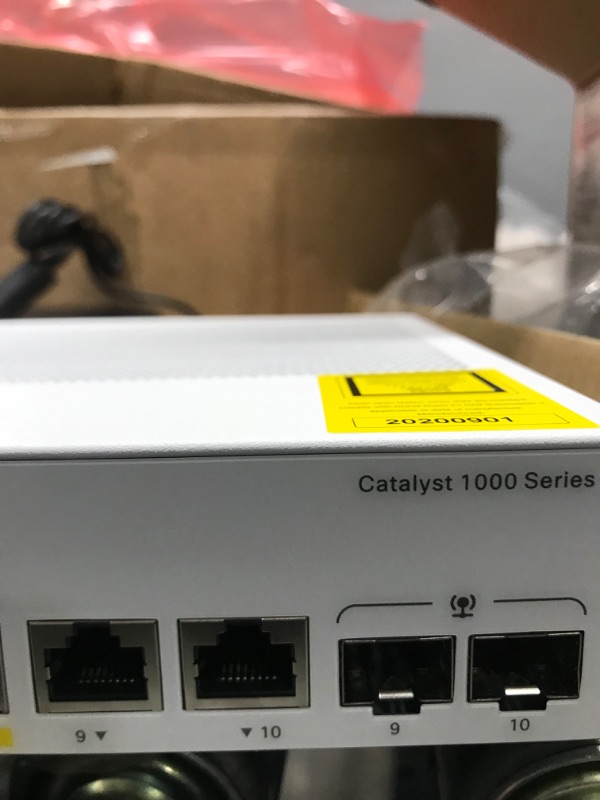 Photo 4 of Cisco Catalyst 1000-8FP-E-2G-L Network Switch, 8 Gigabit Ethernet PoE+ Ports, 120W PoE Budget, 2 1G SFP/RJ-45 Combo Ports, Fanless Operation, Enhanced Limited (C1000-8FP-E-2G-L)