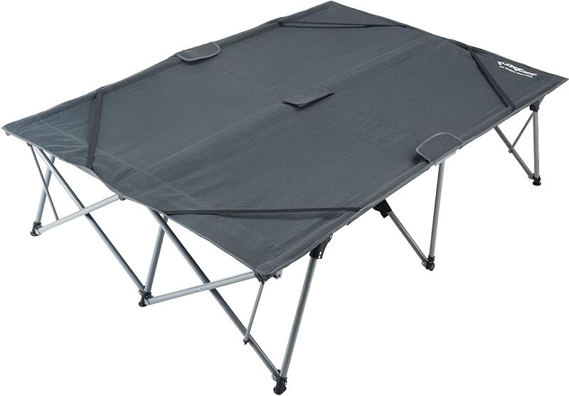 Photo 1 of * PHOTO COVER DOESNT MATCH ITEM COLOR  * KingCamp Folding Camping Cot, Heavy Duty Adults Portable and Lightweight Cots, Oversized Adjustable Wide Foldable Steel Frame Sleeping Bed for Camp Office Indoor & Outdoor Use, Single & Double