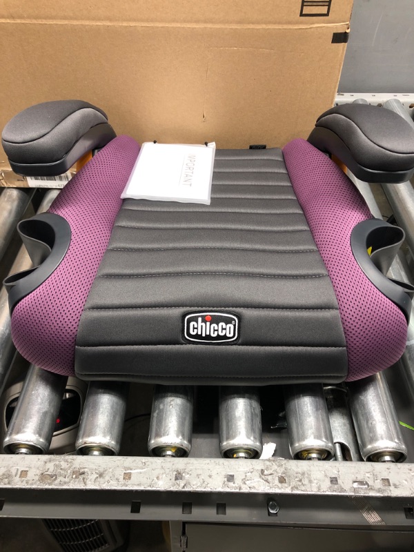 Photo 1 of Chicco GoFit Backless Booster Car Seat, Travel Booster Seat for Car, Portable Car Booster Seat for Children 40-110 lbs, Grape/Purple, 1 Count (Pack of 1)
