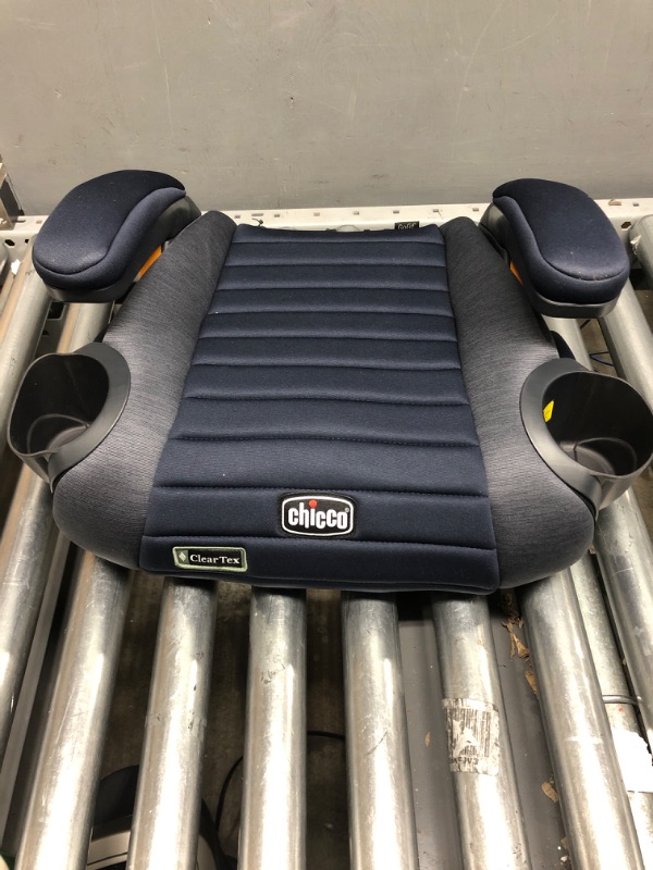 Photo 2 of Chicco GoFit ClearTex Backless Booster Car Seat - Reef | Navy
