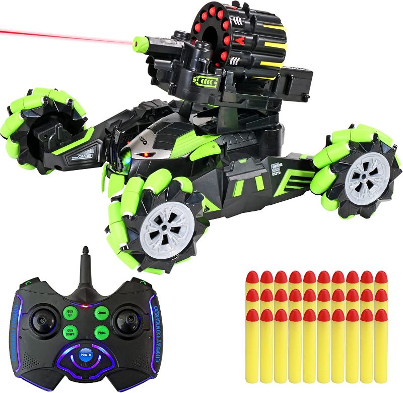 Photo 1 of Contixo SC2 Off Road Remote Control Combat Hobby Car, Hobbyist Grade, Military Vehicle, 36 Bullets 2.4GHz RC High Speed Electric Fast Monster Toy Tank with Rechargeable Batteries for Adults and Boys
