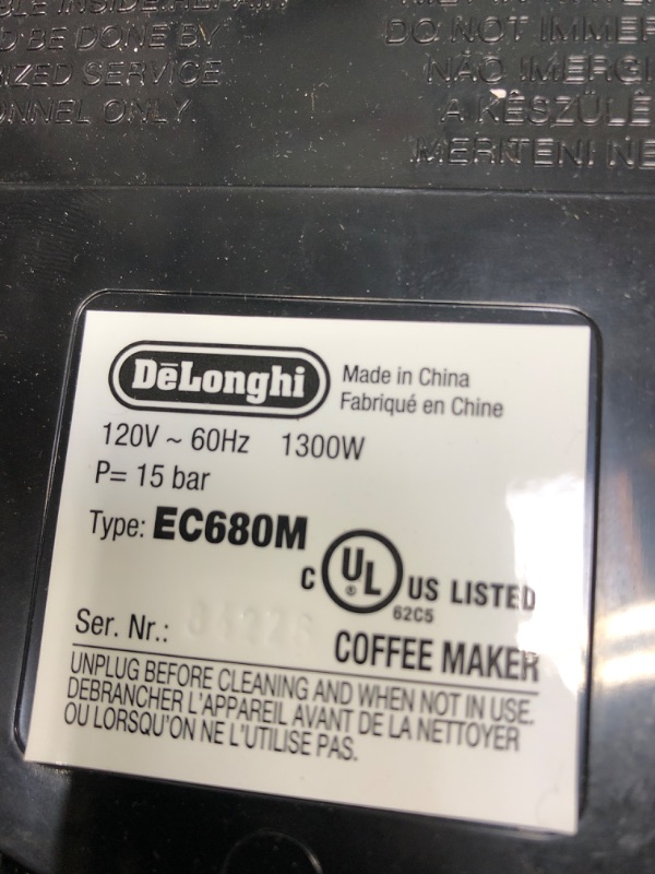 Photo 5 of 
parts only De'Longhi EC685M Dedica Deluxe Automatic Espresso Machine, 1, Metallic