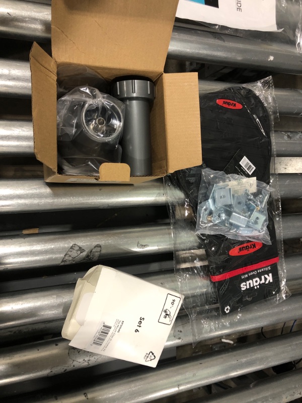 Photo 1 of -INCOMPLETE SET-
Kraus Forteza 33" Drop-In/Undermount Granite 50/50 Double Bowl Kitchen Sink - Black (KGD-52BLACK)

