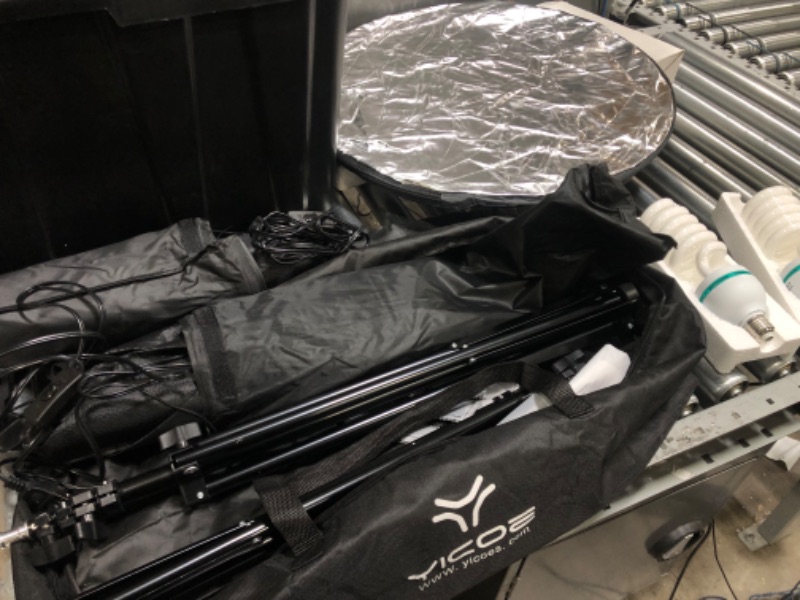 Photo 7 of YICOE Softbox Lighting Kit with 60 cm Reflector Professional Continuous Studio Photography Equipment with 2 95W Bulbs 5500K for Filming Portrait Product Shooting Photography Video
