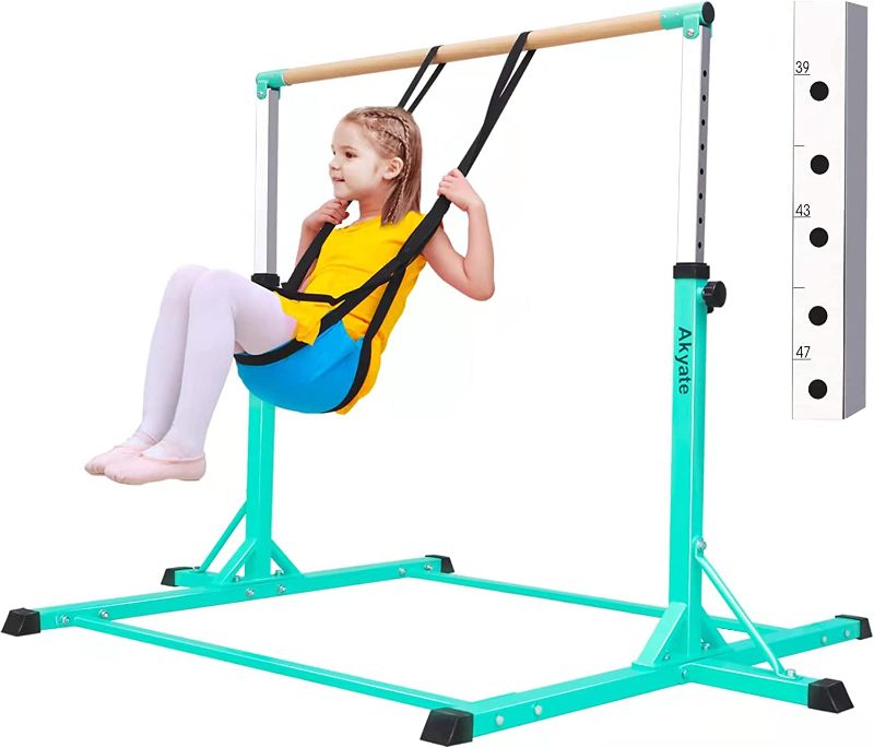 Photo 1 of ***DOES NOT HAVE SWING*** Akyate Gymnastics Bar for Kids with a Swing, Expandable Gymnastics Kip Bar, 5FT Horizontal Training Kip Bar for Home