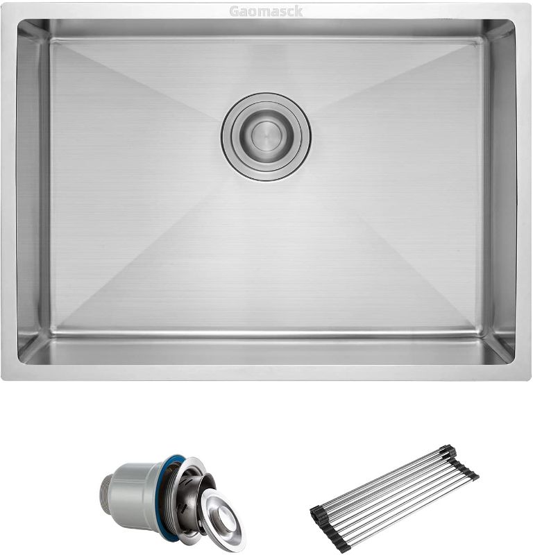 Photo 1 of 32-Inch Undermount Workstation Kitchen Sink, 16 Gauge Single Bowl Stainless Steel with Accessories (Pack of 5 Built-in Components), Silver Sink + Cutting Board+Bottom Grid + Drain+Dish drying rack 32 Inch