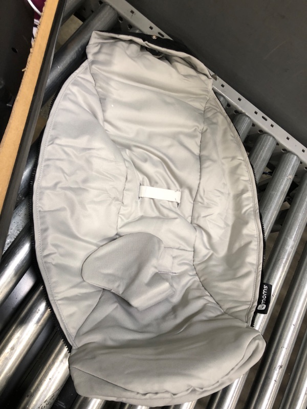 Photo 1 of 4moms mamaRoo 4 Multi-Motion Baby Swing + Safety Strap Fastener, Bluetooth Baby Swing with 5 Unique Motions, Nylon Fabric, Grey