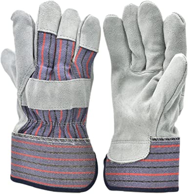 Photo 1 of G & F Products 5015 Leather palm work gloves cowhide leather suede finish, single or double palm
-LARGE PK OF 60