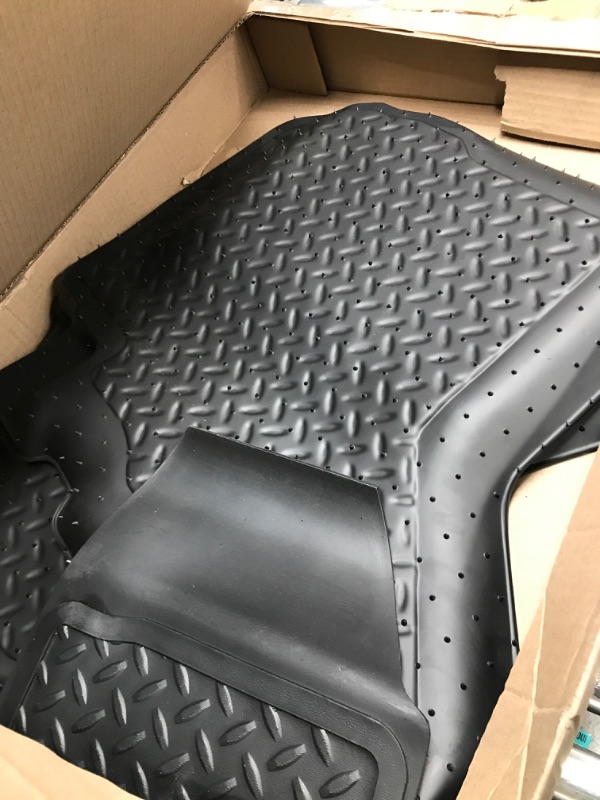 Photo 2 of Husky Liners Classic Style Series | 2nd Seat Floor Liner - Black | 65451 | Fits 2001-2004 Toyota Tacoma Double Cab 2 Pcs Classic Style 2nd Seat Floor Mat Black