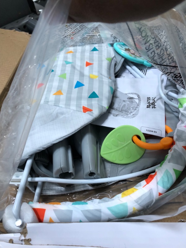 Photo 1 of Bright Starts Safari Fun 3-Point Harness Vibrating Baby Bouncer with -Toy bar