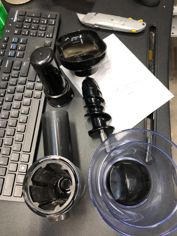 Photo 1 of Jocuu Slow Masticating Juicer with 2-Speed Modes - Cold Press Juicer Machine - Quiet Motor & Reverse Function - Easy to Clean Juicer Extractor - Juice Recipes for Fruits & Vegetables (Grey) Gray