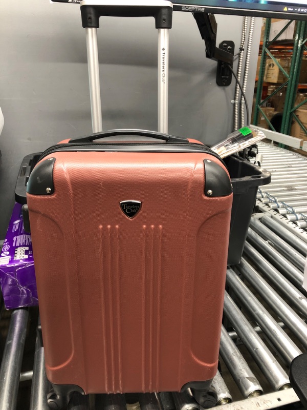 Photo 4 of *** MISSING TRAVEL KIT TOILETRY CASE *** Travelers Club Chicago Hardside Expandable Spinner Luggage, Apple Butter, 