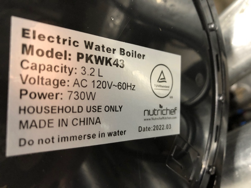 Photo 4 of *** POWERS ON *** NutriChef Hot Water Urn Pot Insulated Stainless Steel,Auto & Manual Dispense,Auto Boiler,Safety Lock Shutoff 3.38 QT /3.2L - Auto Boiler Shut Off - PKWK43