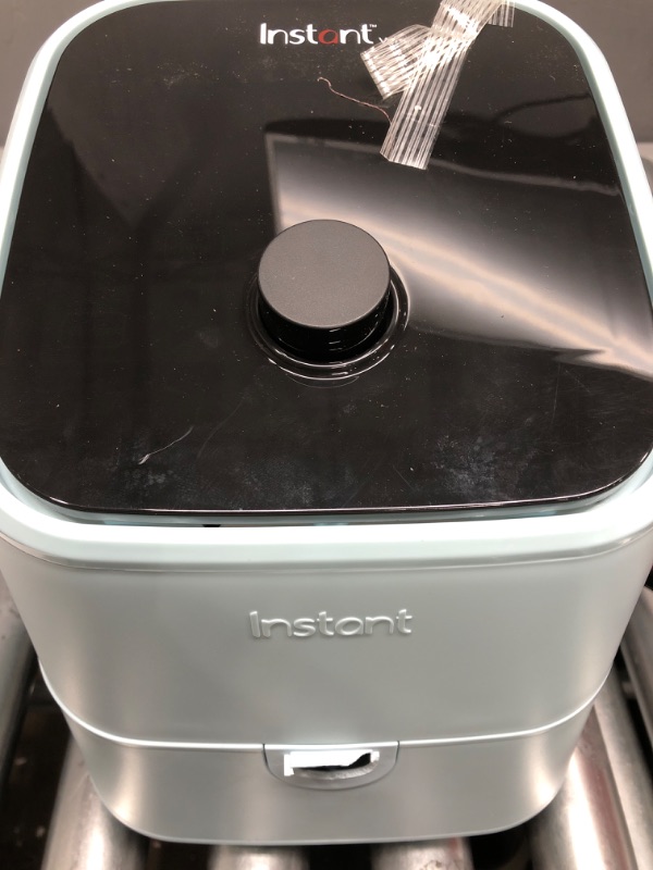 Photo 2 of *** POWERS ON ***  BROKEN HANDLE *** Instant Vortex 4-in-1, 2-QT Mini Air Fryer Oven Combo, From the Makers of Instant Pot with Customizable Smart Cooking Programs, Nonstick and Dishwasher-Safe Basket, App with over 100 Recipes, Aqua