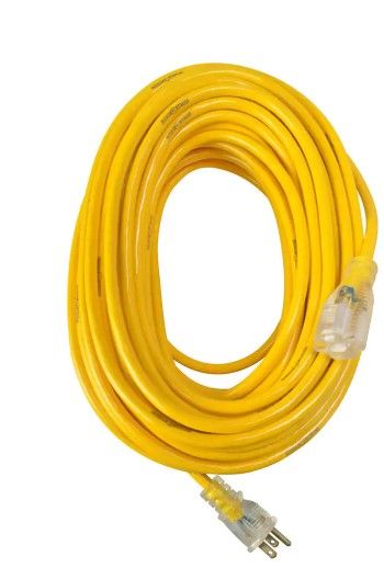 Photo 1 of 100 ft. 12/3-Gauge SJTW Premium Outdoor Heavy-Duty Extension Cord with Power Light Plug
by
Yellow Jacket