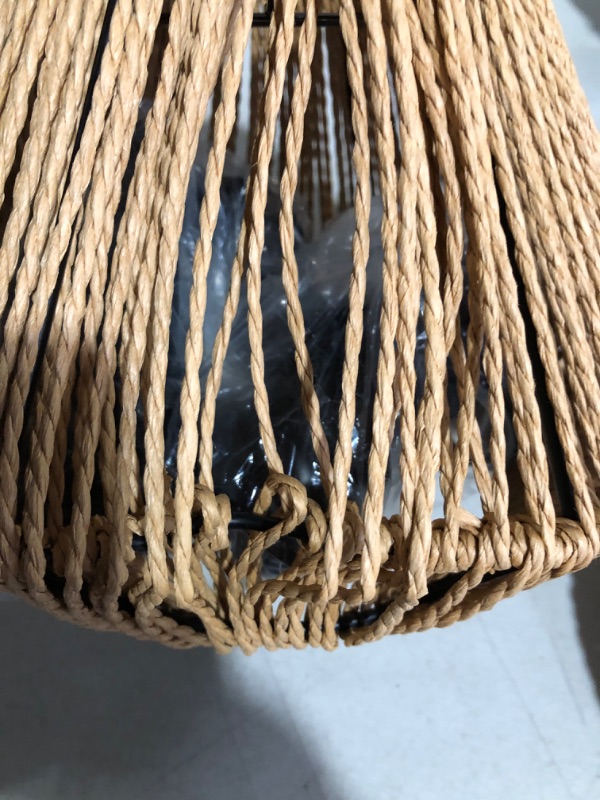 Photo 3 of **USED** SEE PICTURES** Hand Woven Bamboo Pendant Light 2-Pack Vintage Farmhouse Rattan Pendant Lighting Fixture 