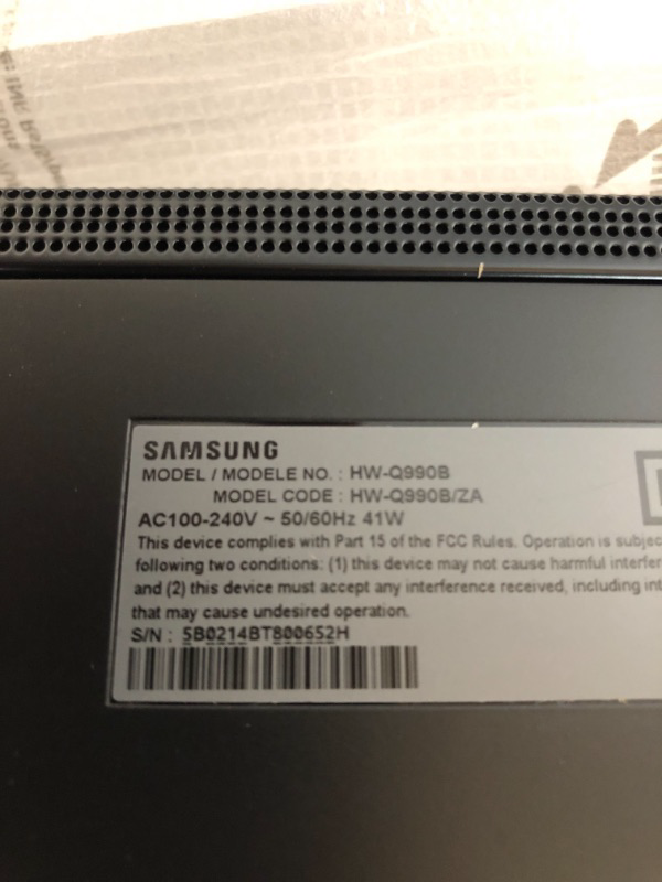 Photo 7 of SAMSUNG HW-Q990B/ZA 11.1.4ch Soundbar w/ Wireless Dolby Atmos / DTS:X, Rear Speakers, Q Symphony, SpaceFit Sound+, Airplay 2, Adaptive Sound, Game Pro Mode, Alexa Built-In, 2022 HW-Q990B Soundbar