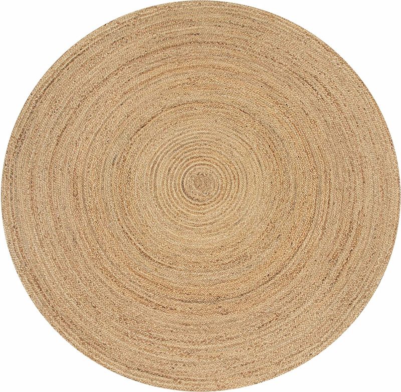 Photo 1 of 
Ramanta Home Jute Braided Rug, 4' Round Natural, Hand Woven Reversible Rugs for Kitchen Living Room Entryway , 4 Feet Round