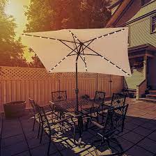 Photo 1 of **used**
6.5 x 10ft patio umbrella with led lights