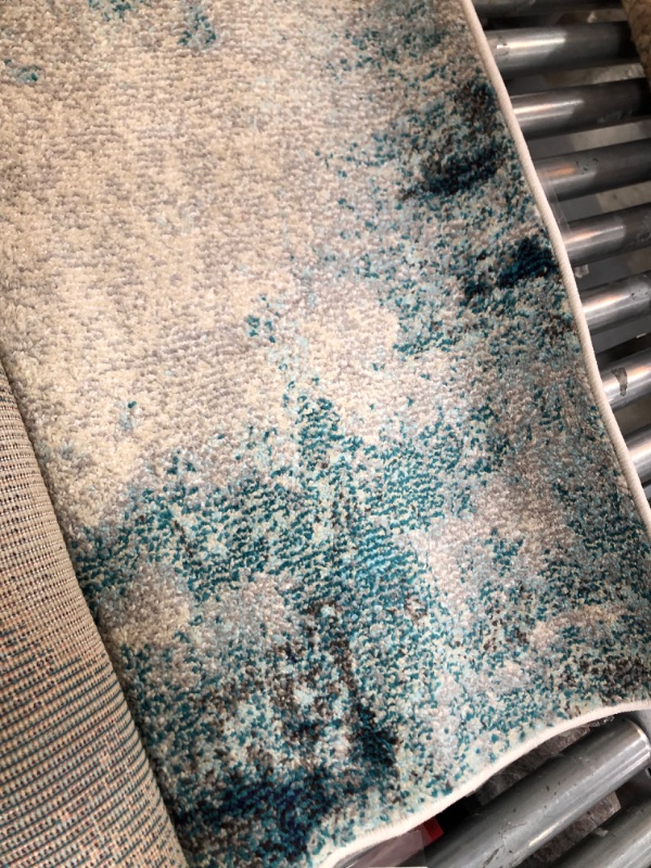 Photo 2 of ***USED,DIRTY**
JONATHAN Y CTP104A-3 Contemporary POP Modern Abstract Vintage Indoor Area Rug 3 X 5 3 X 5 Cream/Blue
