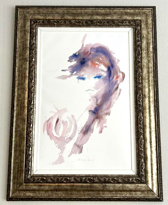 Photo 1 of ARTIST SIGNED NUMBERED 78/250 WATERCOLOR ARTWORK FRAMED 25 1/2” x 33 1/2” WITH COA (CURRENT VALUE PER INTERNET $800-$1200 UNFRAMED)