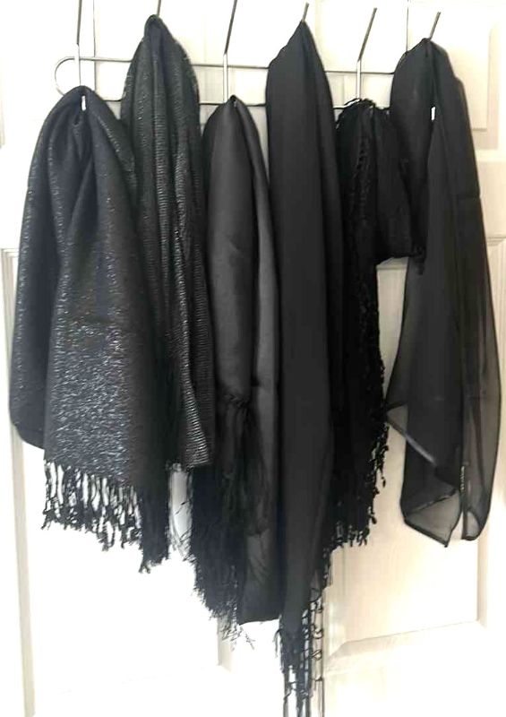 Photo 1 of 6 BLACK SCARVES/ SHAWLS